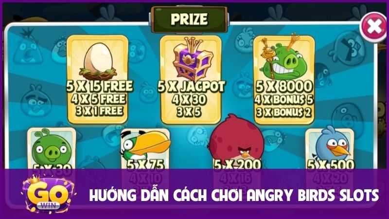 Hướng dẫn cách chơi chi tiết của Angry Birds Slots