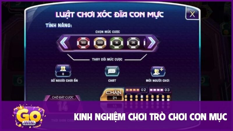 Xóc Đĩa Con Mực : Luật chơi, cách soi cầu & kiếm tiền thưởng tại gowin 3 Một số kinh nghiệm hay để tham gia trò chơi con mực
