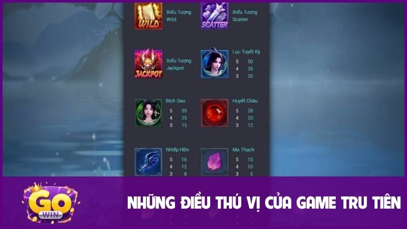 Tru Tiên GOWIN: Khám Phá Slot Game Tiên Hiệp, Đồ Họa Đỉnh Cao & Thưởng Khủng! 2 Một số đặc điểm hấp dẫn có trong game Tru Tiên